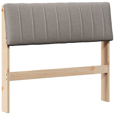 vidaXL Gestoffeerd hoofdbord Taupe 90 cm Massief grenenhout