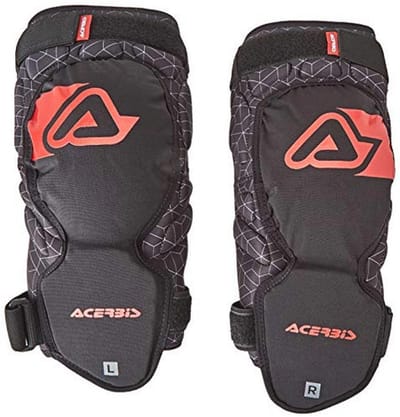 Kniebeschermers Soft Adult zwart/rood voor motorrijders