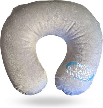 Pillow Paradise - Nekkussen - Reizen - Travel - Opblaasbaar - Grijs