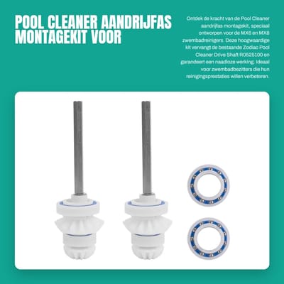 Dailygoods - Pool Cleaner aandrijfas - Montagekit voor MX6 en MX8 - Sterk reinigingsvermogen - Efficiënte werking - Vervangende aandrijfas - Geschikt...