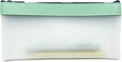 Zody Shop Etui Transparant Blauw - Pennenzak - Semi-Transparant - 19,5 x 9,5 cm - School & Kantoor