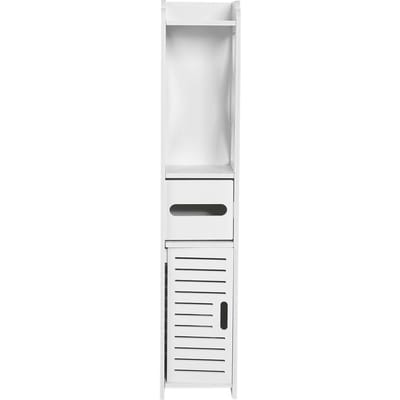 Meuble de salle de bain et de toilette, 80x15.5x15CM, armoire en bois blanc, étagère de rangement de mouchoirs blanc