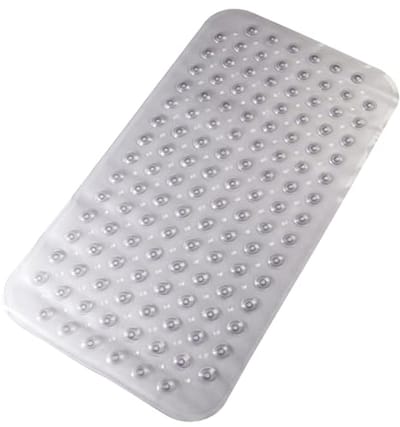 Antislip badkamer mat met sneldrogend PVC, 124 zuignappen en 105 afvoergaten, machinewasbaar 27,5 x 15 inch