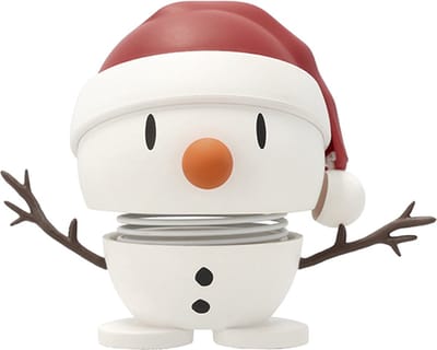 Hoptimist Soft Sneeuwpop met Kerstmuts - M - Wit - Kerstdecoratie & Kerstversiering voor Woonkamer of Kantoor - Leuk Kerstcadeau Idee voor Familie, Vrienden en Kinderen
