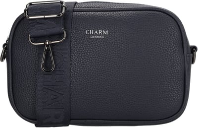 Charm London Mulberry Street Crossbodytas - Schoudertas - Brede Schouderband - Verstelbaar - Afneembaar - Ritssluiting - Damestas - Schoudertas - Blauw