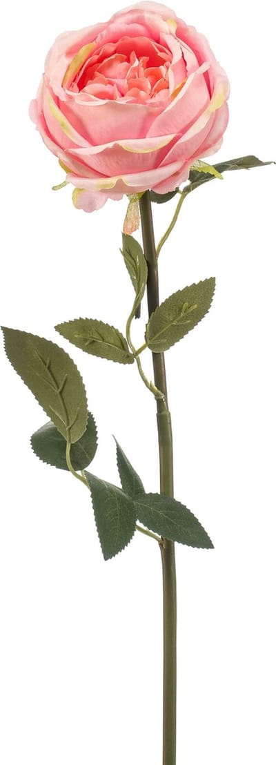 Emerald - Kunstbloem Roos Joelle 65cm roze - Kunstplant voor binnen