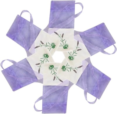 Organza Geurzakjes - Lavendel Zakjes Leeg - Geur Verdelen - Met Lint Sluiting - 15x7 cm - Blauw Wit
