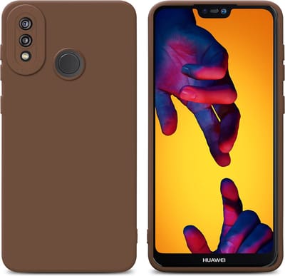 Cadorabo Hoesje geschikt voor Huawei P20 LITE 2018 / NOVA 3E in FLUID BRUIN - Beschermhoes gemaakt van flexibel TPU silicone Cover Fluid Case
