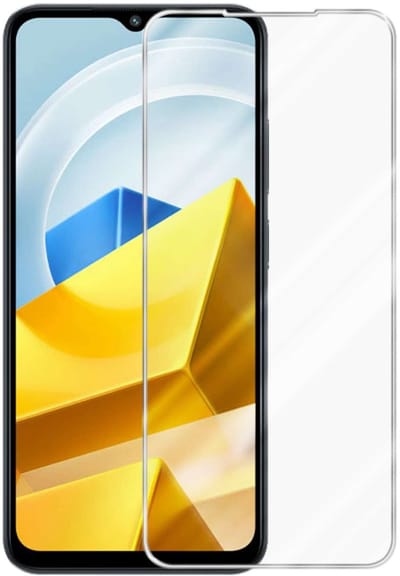 Cadorabo Screenprotector geschikt voor Xiaomi POCO M5 - Pantser film Beschermende film in KRISTALHELDER Geharde (Tempered) display beschermglas in 9H hardheid met 3D Touch