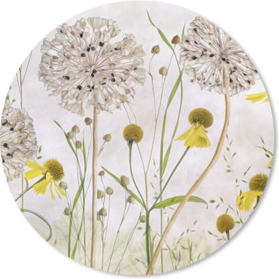 Muismat rond 20x20 cm - Mousepad Bloemen - Waterverf - Stilleven - Ronde muismatten