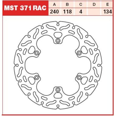 Remschijf TRW MOTO MST371RAC