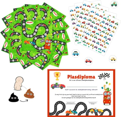 Beloningssysteem Auto's - 16 Beloningskaarten, 240 Stickers & 1 Magische Plassticker