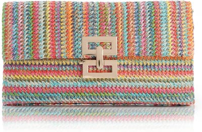 Woven Rattan Clutch voor Dames - Zomer Strandtas, Handgemaakte Wicker Portemonnee voor Bruiloften en Feestjes