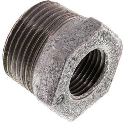 R 1'' x Rp 1/2'' M/F Verzinkt Gietijzeren Verloopring 25 Bar [5 Stuks]