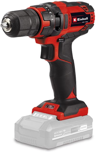 Einhell Accu Boor-/Schroefmachine TC-CD 18/35 Li Solo - Power X-Change - 18 V/Li-Ion - 35 Nm - 0-550 t/min - 10 mm snelspanboorkop - Excl. accu en lader