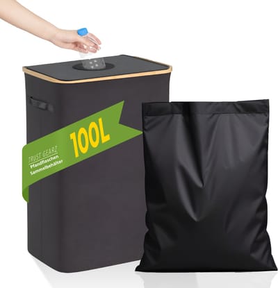 Trust Gearz® - Statiegeld container - inclusief flessentas - lege flessen & blikken - 100L - flessenmand - statiegeld prullenbak - recycle bak - afvalscheidingsbakken