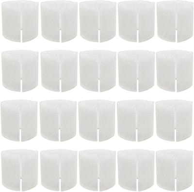 20 Stuks Gordijnspacers van Schuim, 4.8 cm Lange Gordijndivider, Perfecte Plooien voor Gordijnen tot 35 mm Ø