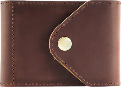 Kunstleren ID-Kaarthouder en Rijbewijs Cover – Bruin – Slanke Portemonnee van Kunstleer in Crazy Horse Stijl – Vintage Oud Ontwerp – Modieuze Kaarthouder voor Dagelijks Gebruik