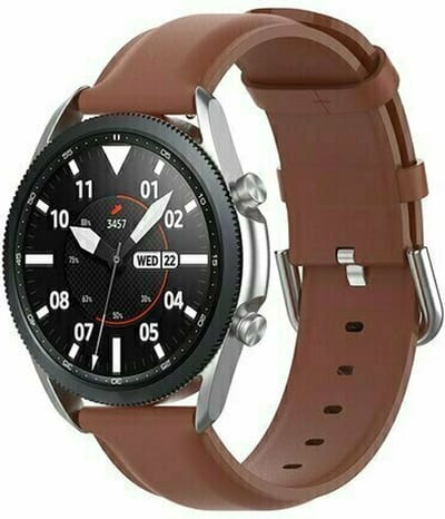 By Qubix - 22mm - Classic leren bandje - Bruin - geschikt voor Huawei Watch 3 / 4 / 5 (pro) - 46mm & geschikt voor Huawei Watch GT / GT 2 / GT 3 (pro) / GT 4 (pro) / GT 5 (pro) / GT 6 (pro) 46mm / Ultimate / Ultimate 2
