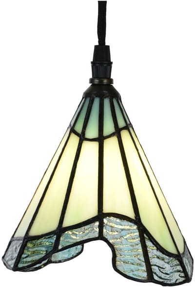 Creatieve Tiffany lamp aan linnen snoer Bohemian - Art Deco Trade