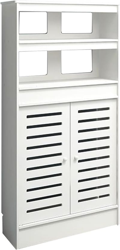 Radiatorombouw - Verwarmingkast - Ruimte Organiseren - Gelaagde Opbergruimte - 50x120x30cm - Wit