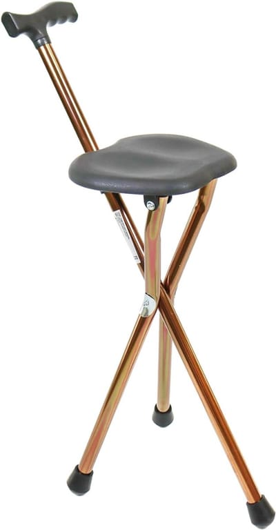 MRKK® Wandelstok met Zitje - Opvouwbaar – Wandel Zitstok Tot 120 kg