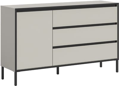 Tron dressoir 1 deur, 3 lades kasjmier decor.