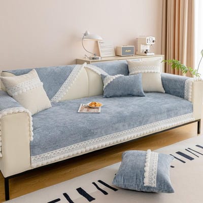 Bankkussen, Universeel voor alle seizoenen, Nieuw antislip zitkussen, Licht luxe, Moderne high-end leren bankhoes, Stoffen handdoek 70*70cm