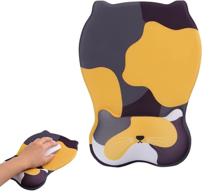 Comfortabele muismat met polssteun, antislip en gel, ideale rubberen ondergrond voor langdurig gebruik en optimale ondersteuning van de pols