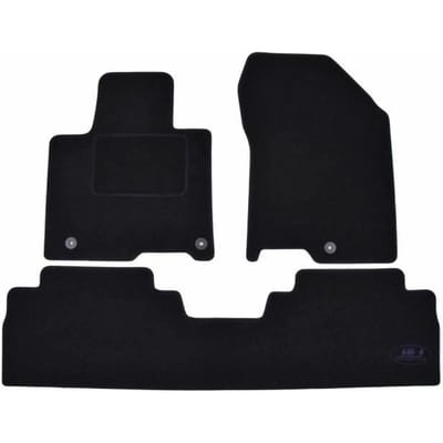 J&J AUTOMOTIVE | Tapis De Sol Noir Velours Sur Mesure Pour Hyundai Santa Fe 2018-2020 noir
