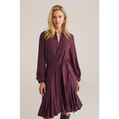 WE Fashion Dress Mid Length Aubergine Taglia: XS | Abiti in T-Shirt Outlet | Donna