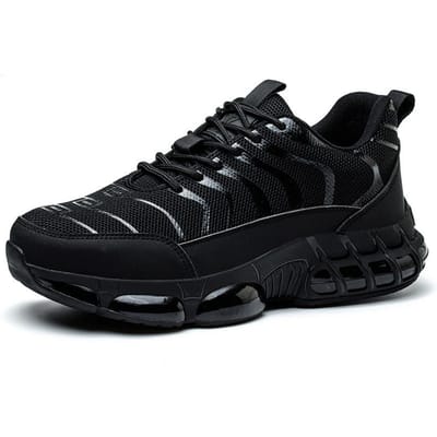 Veiligheidsschoenen Heren Dames Stalen neus Werkschoenen Anti-smash Anti-lek Werk Sneakers Onverwoestbare beschermende veiligheidslaarzen 36 zwart