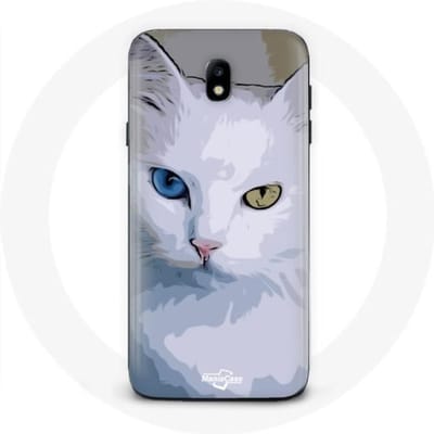 Samsung Galaxy J3 2017 Turkse busje Kat blauw oog en geel oog