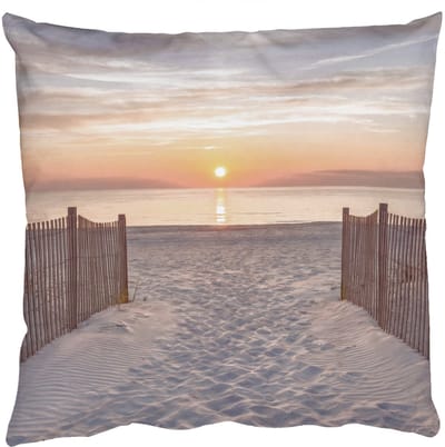 Sierkussens - Kussentjes Woonkamer - 50x50 cm - Zonsondergang - Strand - Zand