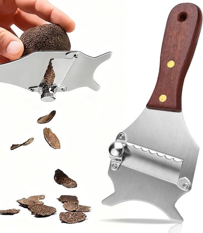 LPZMPZ Truffle Slicer, Professional Cheese Slicer, Truffle Grater, Gourmethobel Stainless Steel, Adjustable Cheese Cutter, Wooden Handle, for Cutting Truffles, Cheese, Chocolate, for Home