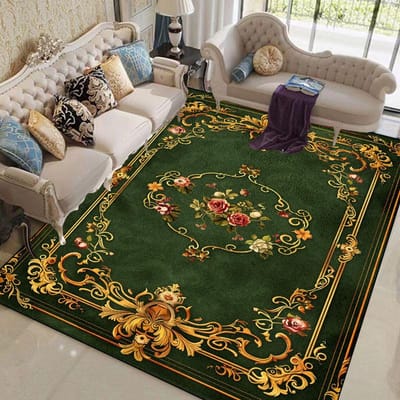 Europese Bloementapijten voor Woonkamer Plantenpatroon Decoratie Tapijt Huis Bankgebied Voetmat Slaapkamer Antislip Zachte Grote Kleden 80*120cm