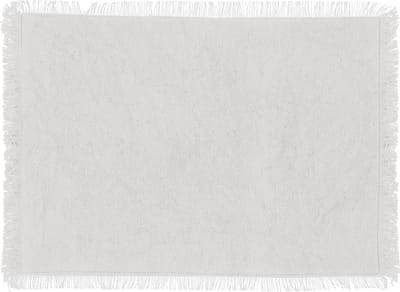 Secret de Gourmet Maha Placemat katoen met franjes - Set van 4 stuks - 45x30cm - Wit