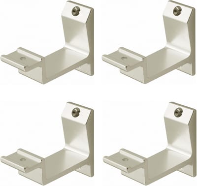 Hermeta leuninghouder 3540-02 - Nieuw Zilver - Aluminium - Opschroef - Hol zadel - 4 stuks