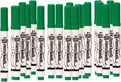 MagPaint - Whiteboardstiften - Sketchmarker - Groen - Set van 20 Markers