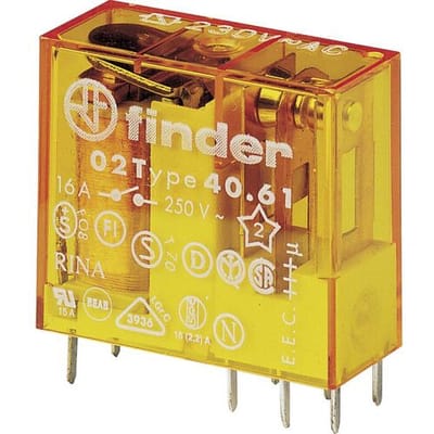 Finder 40.61.8.230.1000 Printrelais 230 V/AC 16 A 1x wisselcontact 1 stuk(s)