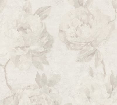 ROMANTISCHE ROZEN BEHANG | Floraal - Grijs Wit - A.S. Création Pintwalls III