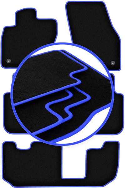 CARLUX-BLUE automatten voor: Skoda Kodiaq 7-zitter (2016-)