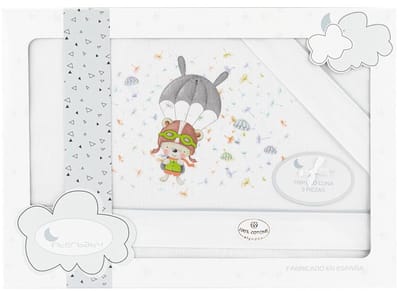 Interbaby Bedtextiel Parachute 120 Cm Katoen Grijs 3-delig