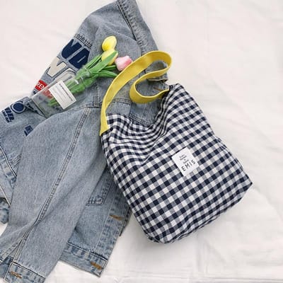 Sac en toile pour femme Nouveau Beau et Décontracté Printemps Tendance Sac en tissu à une épaule Étudiant Collégien Littéraire Commuter Cabas gray