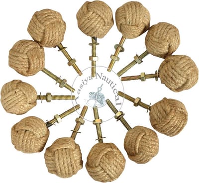 Nautische Knoopsluiting met Jute Touw - 12 Stuks