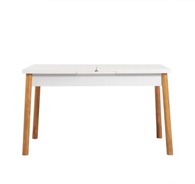 Asir uitschuifbare eettafel – Atlantic Pine wit – 153-120 x 75 x 75 cm