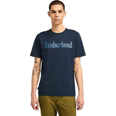 Timberland Wordmark Logo Short Sleeve Tee Dark Blue Taglia: XL | T-shirt stampate Outlet | Uomo | Blu