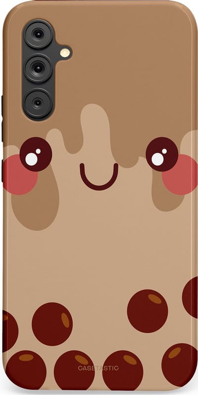 Casetastic Hoesje Geschikt voor Samsung A34 (5G) - Stijlvolle Beschermende Duo-layer Case - Smeltende choco bolletjes