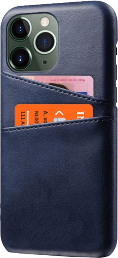 Peachy Duo Cardslot Wallet kunstleer hoesje geschikt voor iPhone 12 Pro Max - blauw