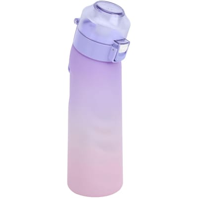 Waterfles PP Plastic en Siliconen 650ml Rietje Fitness Sport Waterfles met 7 Smaakringen